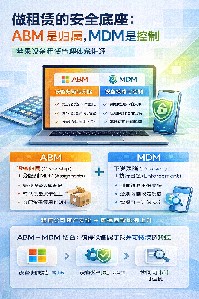 做租赁的安全底座：ABM 是归属，MDM 是控制
