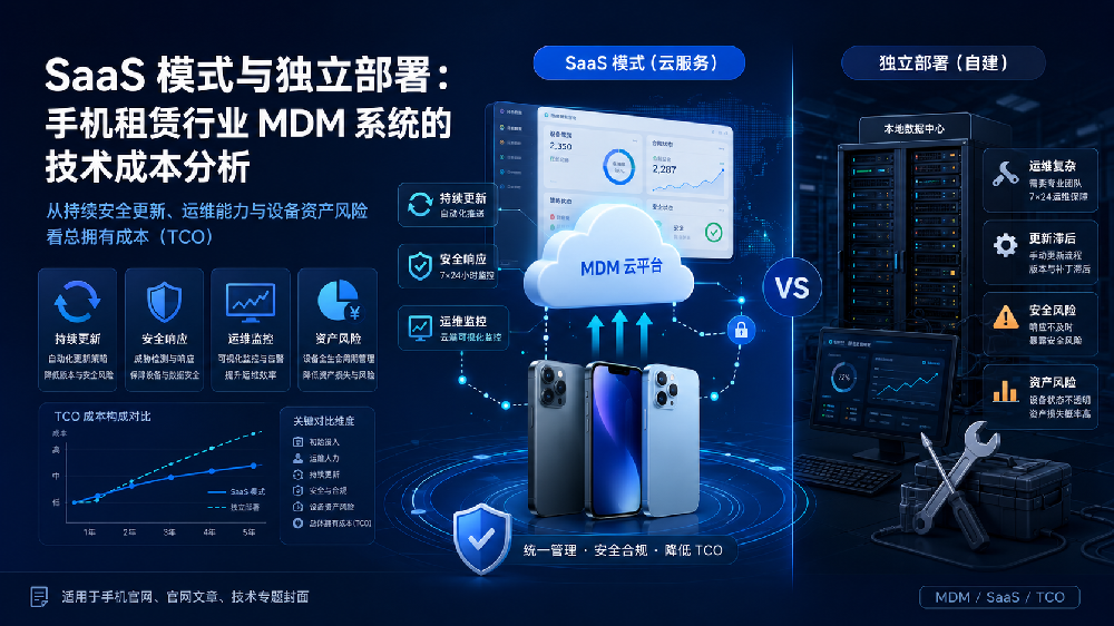 SaaS 与独立部署怎么选？手机租赁行业 MDM 系统的成本、风险与安全能力分析